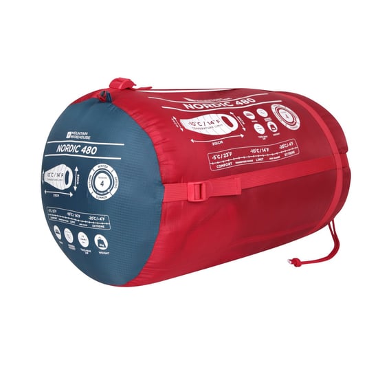 Mountain Warehouse - "Nordic 480" Schlafsack (Rot) - Image 5
