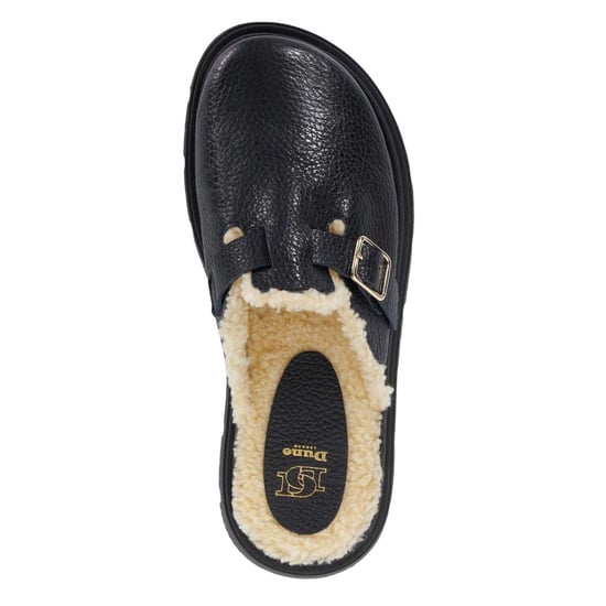 Dune London Damen/Damen Gene Leder Faux Shearling gefüttert Clogs (Schwarz) - Image 4