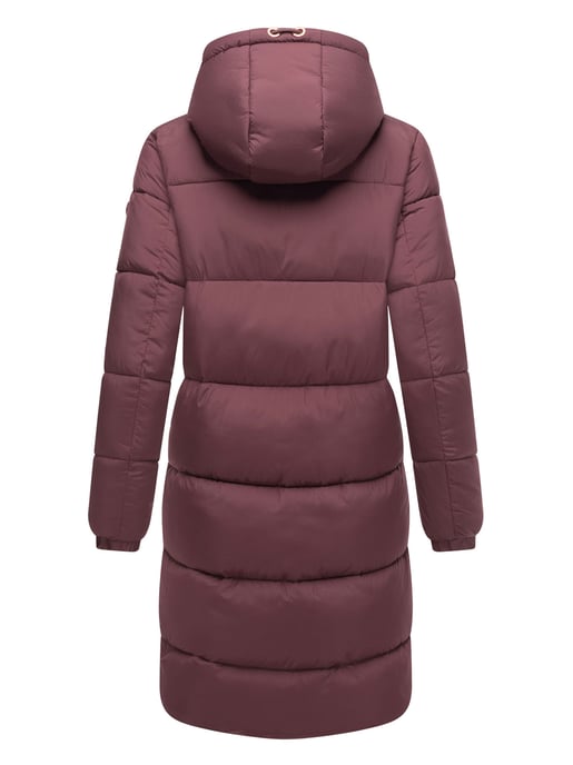 Marikoo lange Damen Steppjacke mit Kapuze & Kragen – Modell Nomadiaa - Image 4