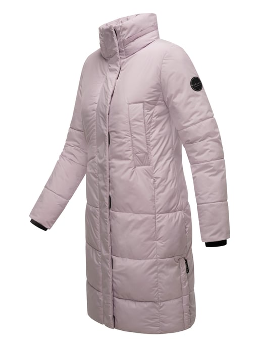 Marikoo Damen Steppjacke Laryaa – lang, warm & mit abnehmbarer Kapuze - Image 3