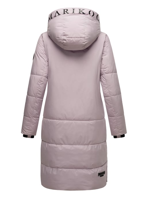 Marikoo Damen Steppjacke Laryaa – lang, warm & mit abnehmbarer Kapuze - Image 4