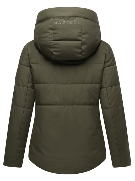 Marikoo Damen Steppjacke mit Teddy-Innenfutter & Kapuze – Elira - Image 3