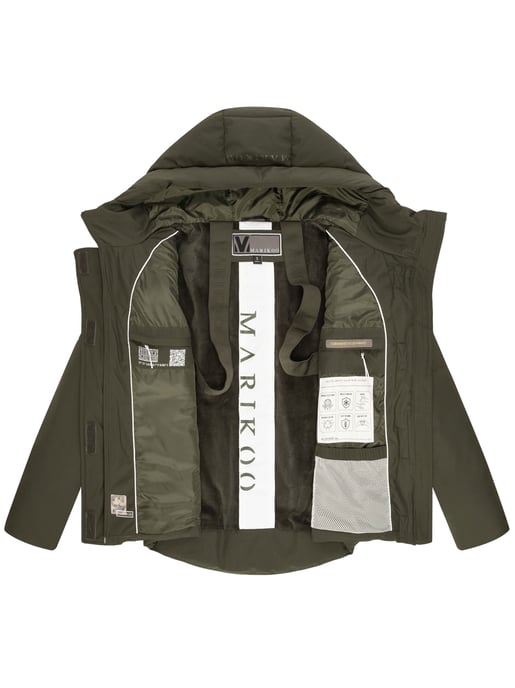 Marikoo Damen Steppjacke mit Teddy-Innenfutter & Kapuze – Elira - Image 4