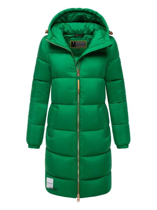 Marikoo lange Damen Steppjacke mit Kapuze & Kragen – Modell Nomadiaa - Image 1