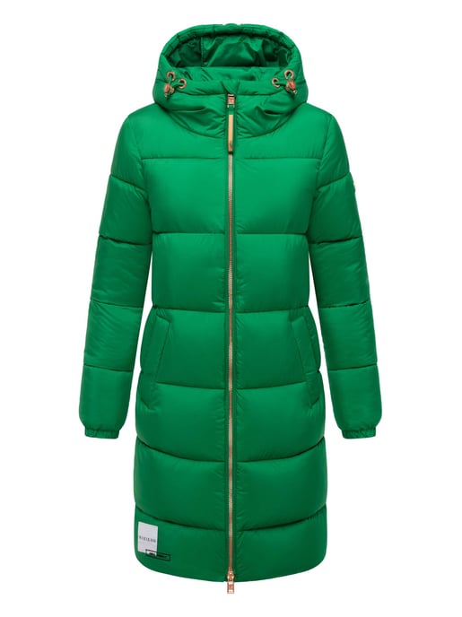 Marikoo lange Damen Steppjacke mit Kapuze & Kragen – Modell Nomadiaa - Image 2