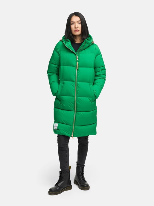 Marikoo lange Damen Steppjacke mit Kapuze & Kragen – Modell Nomadiaa - Image 6