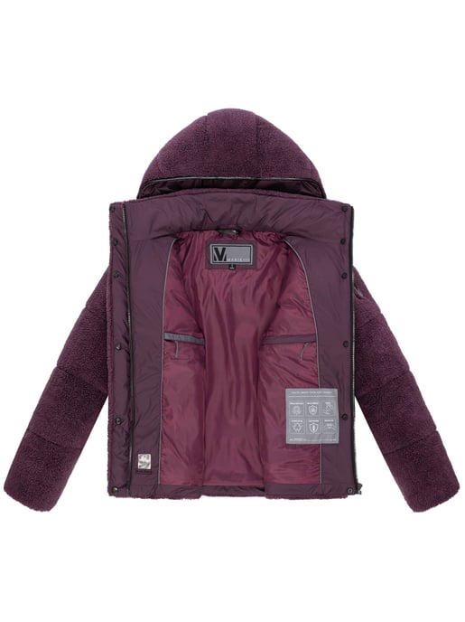 Marikoo Damen Teddy Puffer Jacke mit Kapuze & Reißverschluss – Kaguraa - Image 4