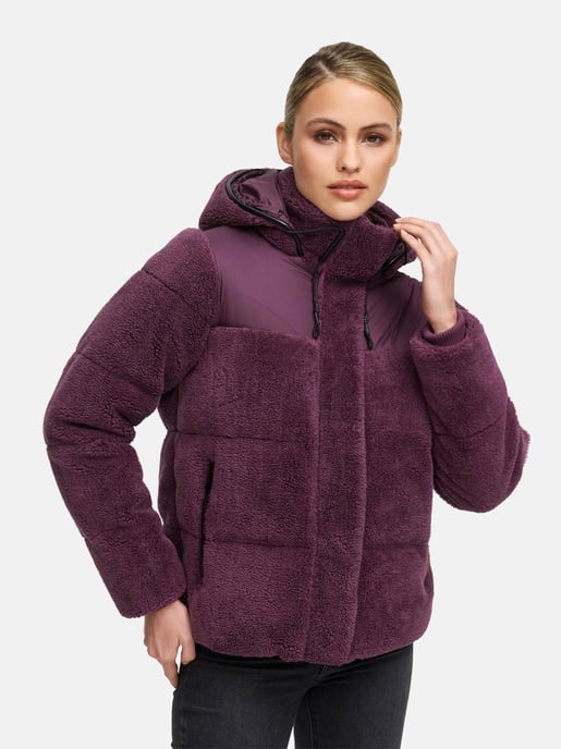 Marikoo Damen Teddy Puffer Jacke mit Kapuze & Reißverschluss – Kaguraa - Image 5