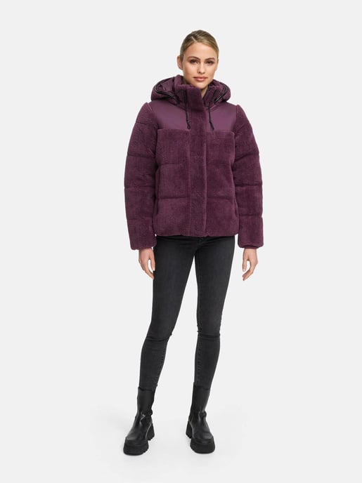 Marikoo Damen Teddy Puffer Jacke mit Kapuze & Reißverschluss – Kaguraa - Image 6