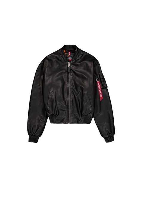 MA-1 Faux Leather Vintage Bomber Jacket Women - Image 1