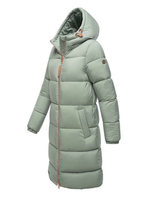 Marikoo lange Damen Steppjacke mit Kapuze & Kragen – Modell Nomadiaa - Image 3
