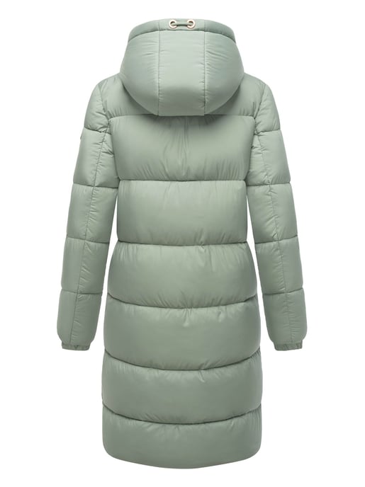 Marikoo lange Damen Steppjacke mit Kapuze & Kragen – Modell Nomadiaa - Image 4