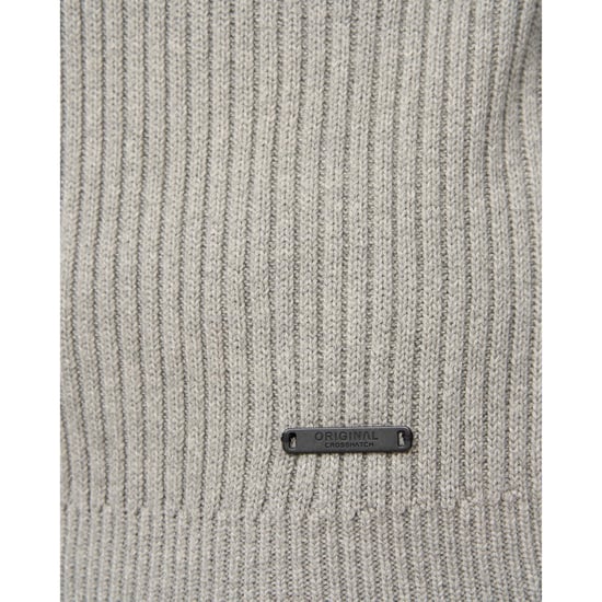Crosshatch - "Havaline" Pullover mit kurzem Reißverschluss für Herren (Grau meliert) - Image 4