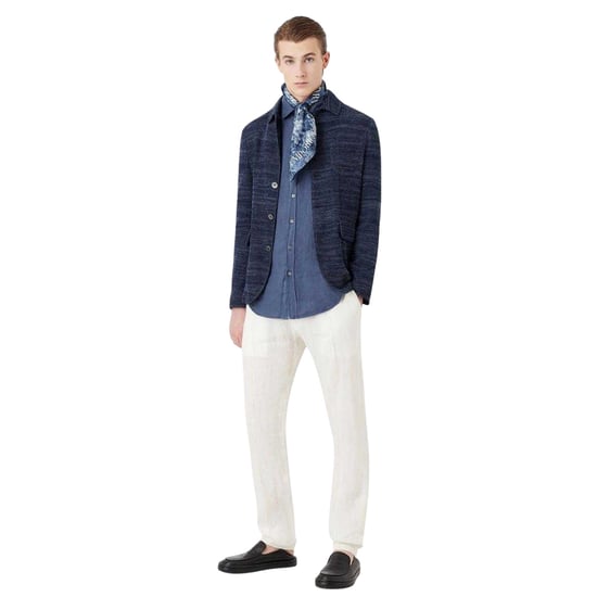Emporio Armani - Hemd für Herren, Baumwolle (Blau) - Image 4