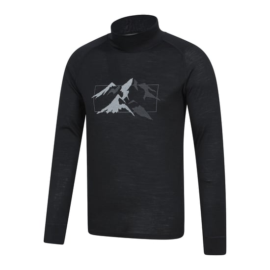 Mountain Warehouse - "Quest" Thermo-Top für Herren/Damen Unisex, Merinowolle, Langärmlig (Schwarz) - Image 3