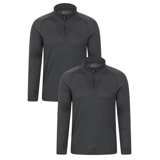 Mountain Warehouse - "Talus" Base Layer Oberteil für Herren (2er-Pack) (Holzkohle) - Image 1