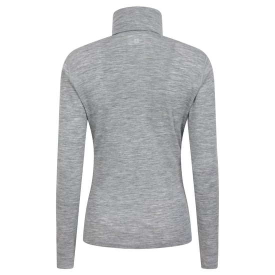 Mountain Warehouse Damen/Damen Merinowolle Rollkragen-Basisschicht Top (Hellgrau) - Image 2