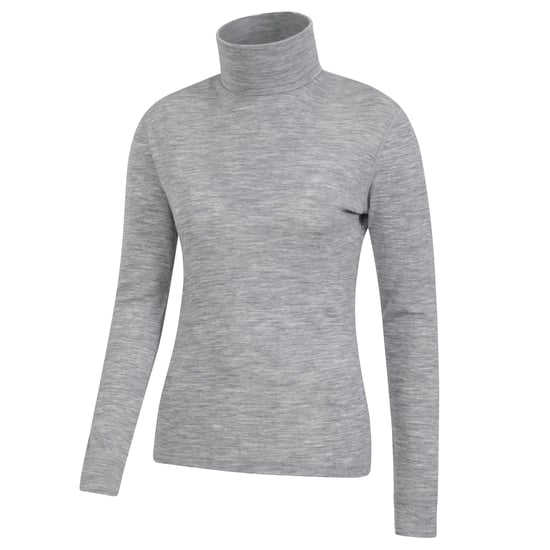 Mountain Warehouse Damen/Damen Merinowolle Rollkragen-Basisschicht Top (Hellgrau) - Image 3