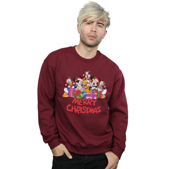 Disney - "Mickey Mouse and Friends" Sweatshirt für Herren (Burgunderrot) - Image 2