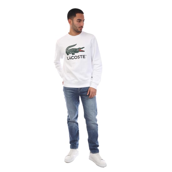 Lacoste - Sweatshirt für Herren, Rundhalsausschnitt, Fleece (Weiß) - Image 4