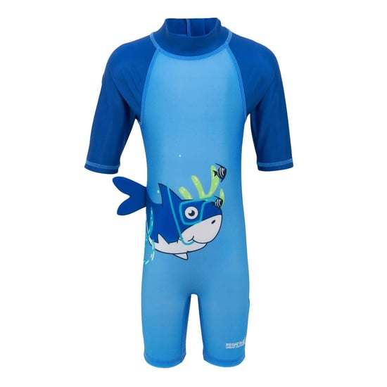 Regatta - "Bubble The Shark" Rashguard Badeanzug für Kinder (Elysium Blau/Hawaii-Blau) - Image 1