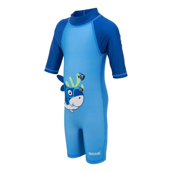 Regatta - "Bubble The Shark" Rashguard Badeanzug für Kinder (Elysium Blau/Hawaii-Blau) - Image 3