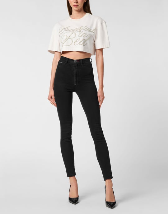 Cropped T-Shirt Breakfast In Bed Crystal - Image 4