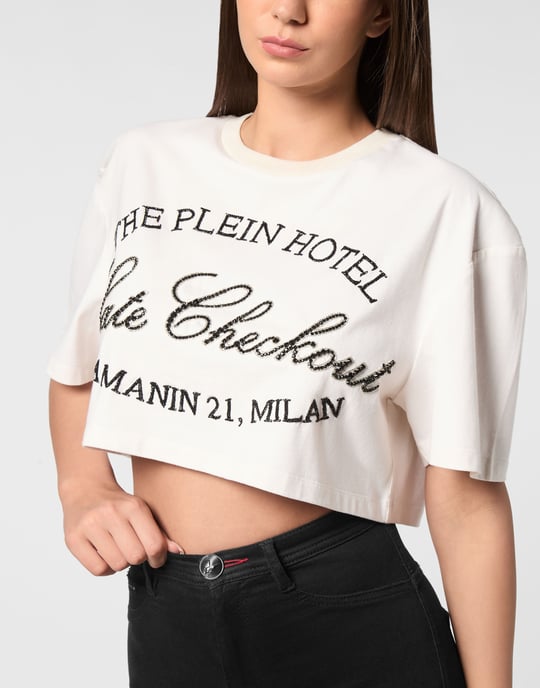 Cropped T-Shirt Late Checkout Crystal - Image 2
