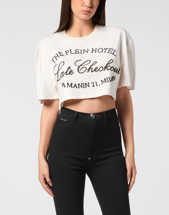 Cropped T-Shirt Late Checkout Crystal - Image 5