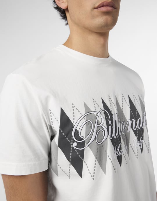 Embroidered T-Shirt Round Neck Ss - Image 3