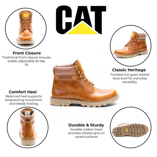 CAT (Caterpillar) Colorado 2.0 Yam Tan Leder-Wanderstiefel - Image 2