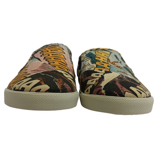 Celine Comic-Print Slipper-Sneakers aus mehrfarbigem Canvas - Image 3