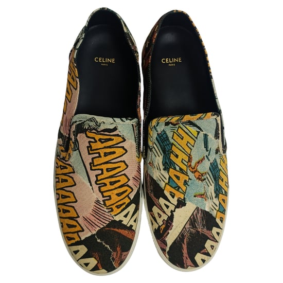 Celine Comic-Print Slipper-Sneakers aus mehrfarbigem Canvas - Image 6