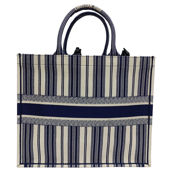 Dior Große Dior Buch Tote aus dunkelblauem Baumwollstoff - Image 2