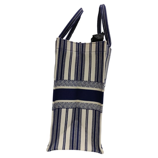 Dior Große Dior Buch Tote aus dunkelblauem Baumwollstoff - Image 4