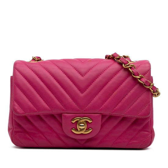 Mini Flap Kettengepäck Chevron gesteppte Tasche - Image 1
