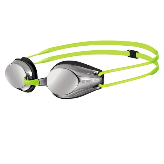 Arena - "Tracks" Schwimmbrille für Kinder (Silber/Schwarz/Fluoreszierendes Gelb) - Image 1