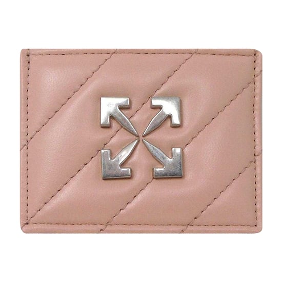 Off-White - "Jackhammer" Kartenhalter, Leder, Logo (Pink) - Image 1