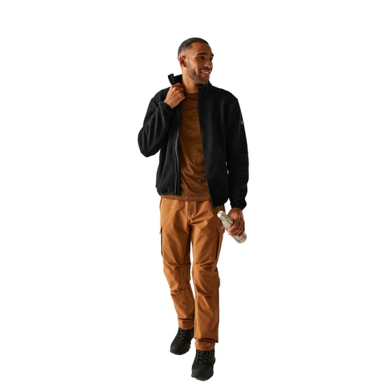 Regatta - "Elnut" Fleecejacke für Herren, Durchgehender Reißverschluss (Schwarz) - Image 4