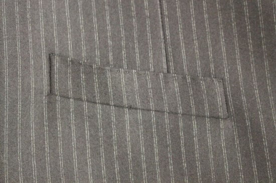 Graues Nadelstreifen-Weste Klassische Passform - Image 5