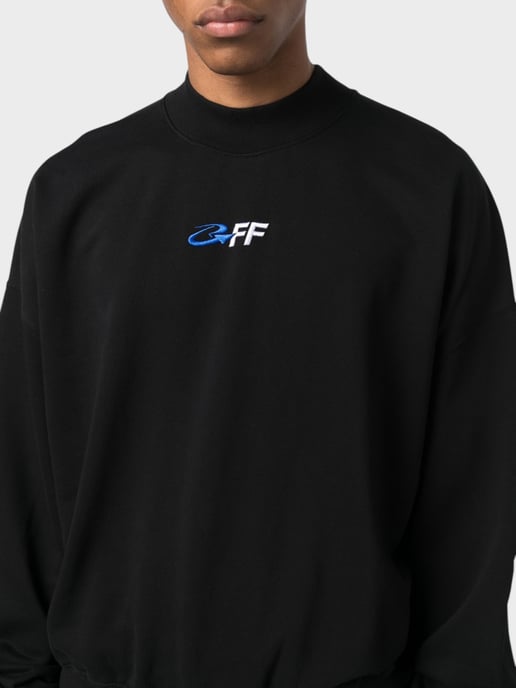 Off-White Exact Opposite Boxy Fit Schwarzes Sweatshirt - Image 3