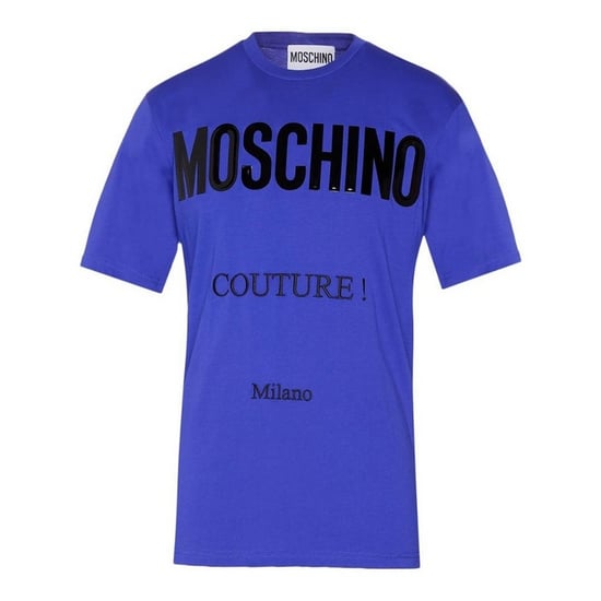 Moschino - "Couture" T-Shirt für Herren, Logo (Blau) - Image 1