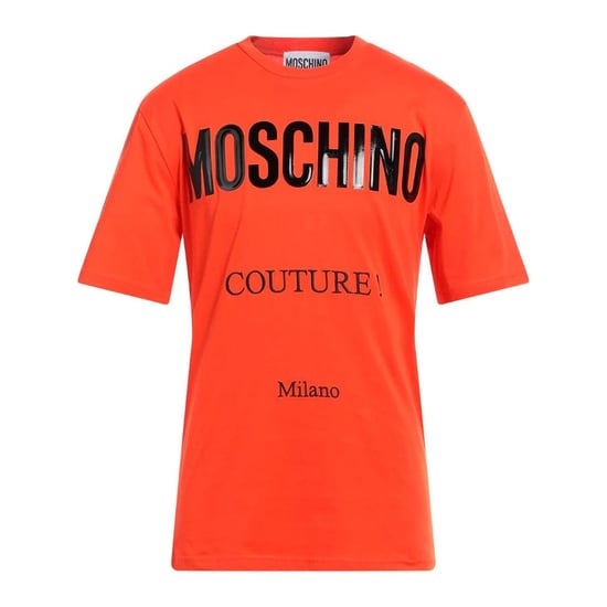 Moschino - "Couture" T-Shirt für Herren, Logo (Orange) - Image 1