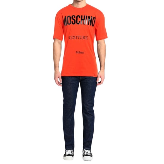 Moschino - "Couture" T-Shirt für Herren, Logo (Orange) - Image 3