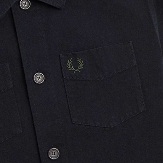 Fred Perry - Hemdjacke für Herren, Twill (Schwarz) - Image 3