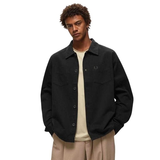Fred Perry - Hemdjacke für Herren, Twill (Schwarz) - Image 4