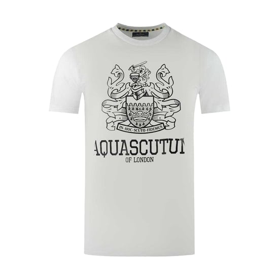 Aquascutum - "London Aldis" T-Shirt für Herren, Logo (Weiß) - Image 1