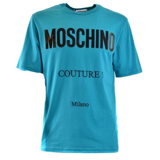 Moschino - "Couture" T-Shirt für Herren, Logo (Petrol) - Image 1