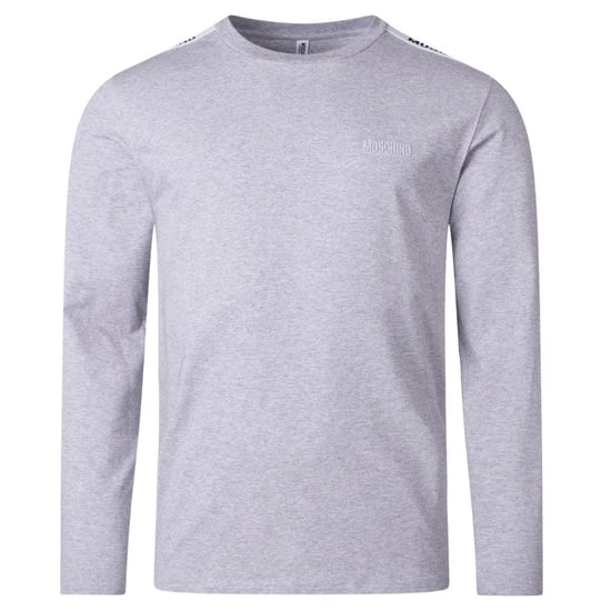 Moschino - T-Shirt für Herren, Gebänderte Schulter, Langärmlig (Grau) - Image 1