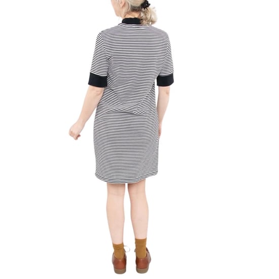 Fred Perry - T-Shirt-Kleid für Damen (Weiß/Marine) - Image 4